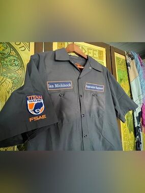 Formula SAE Titan Racing Mechanic Shop/Garage Shirt - Red Kap Charcoal Grey (LG)